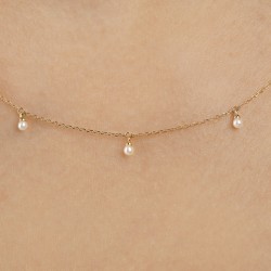 Naszyjnik z perłami (N09732 Y C) - zdjęcie: 4