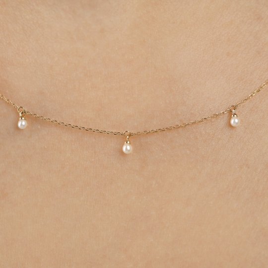 Naszyjnik z perłami (N09732 Y PL)