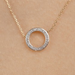 Naszyjnik z diamentami (N04969 Y C) - zdjęcie: 4