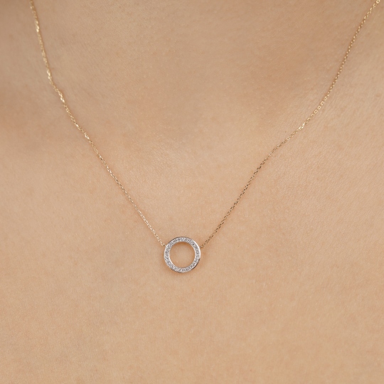 Naszyjnik z diamentami (N04969 Y C)