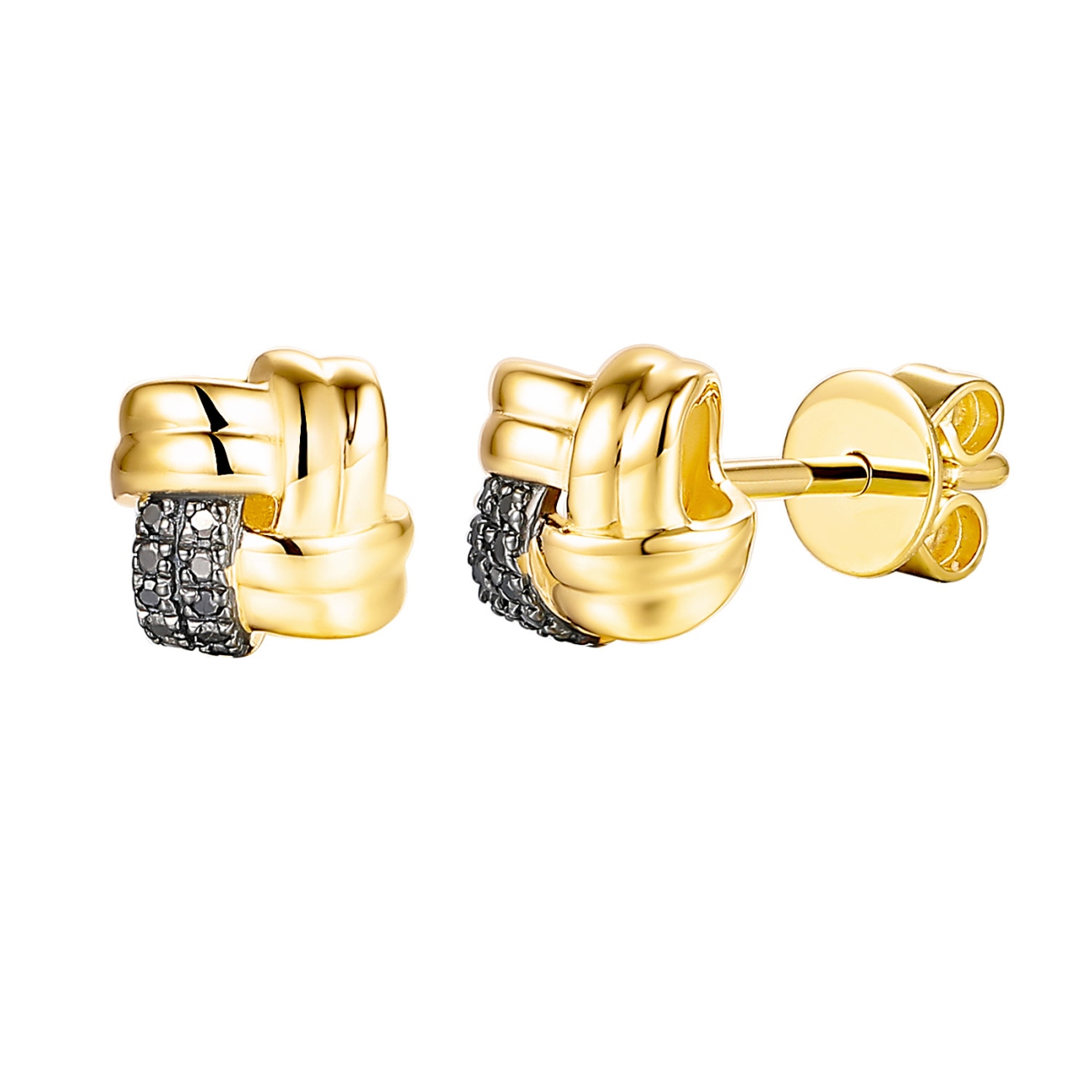 Kolczyki z czarnymi diamentami (E98263 Y S BD)