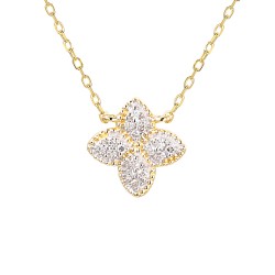 Naszyjnik z diamentami (N12459 Y C) - zdjęcie: 2