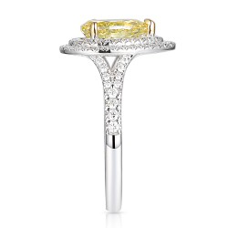 Pierścionek z żółtym diamentem laboratoryjnym (R100392 YW LGDY) : 15 - zdjęcie: 5