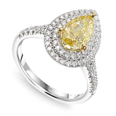 Pierścionek z żółtym diamentem laboratoryjnym (R100392 YW LGDY)