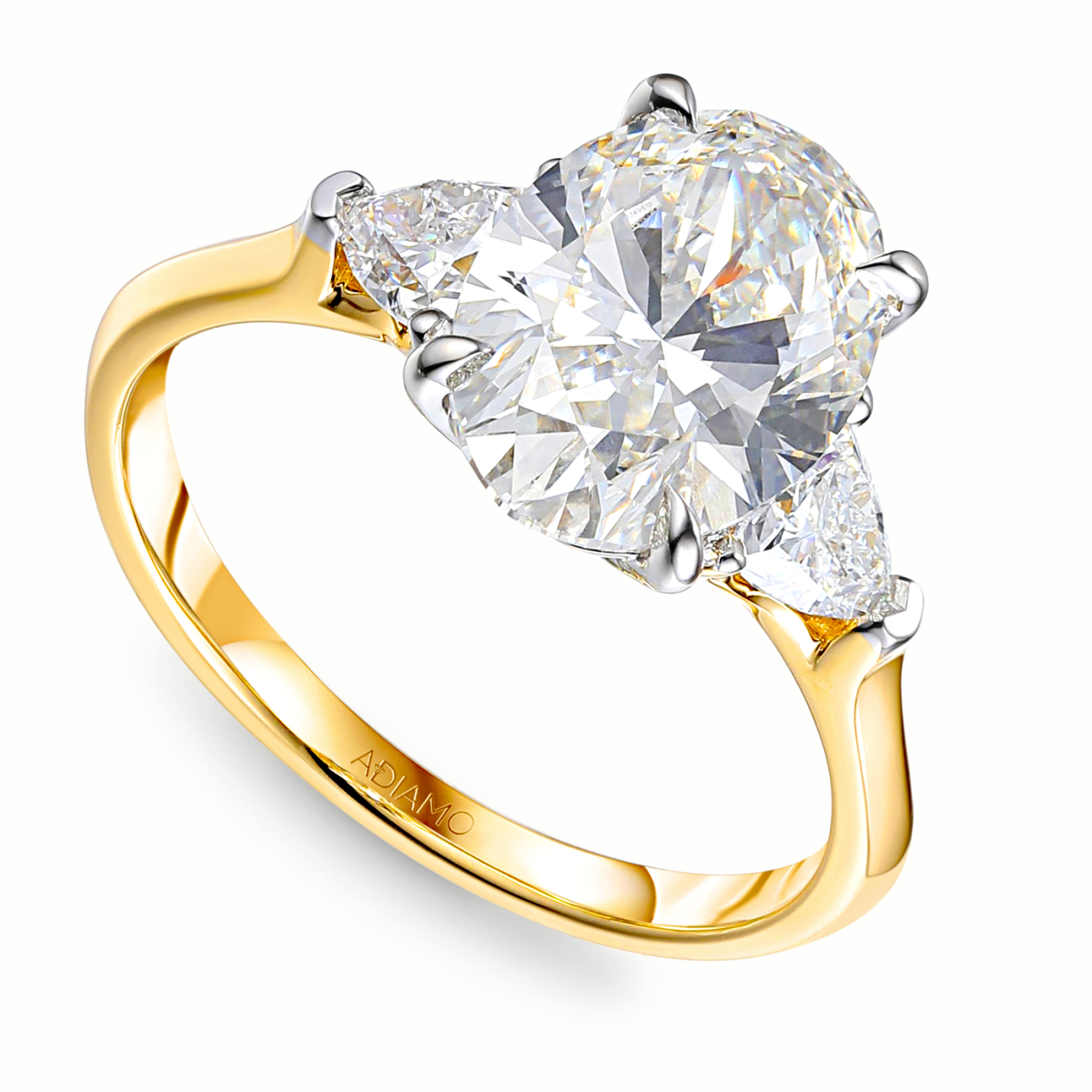 Pierścionek z diamentami laboratoryjnymi (R100736 YW LGD 3,03ct) : 10