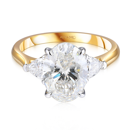 Pierścionek z diamentami laboratoryjnymi (R100736 YW LGD 3,03ct) : 10