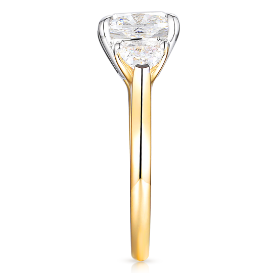 Pierścionek z diamentami laboratoryjnymi (R100737 YW LGD 3,00ct) : 10