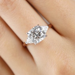 Pierścionek z diamentami laboratoryjnymi (R100737 YW LGD 3,00ct) : 10 - zdjęcie: 6