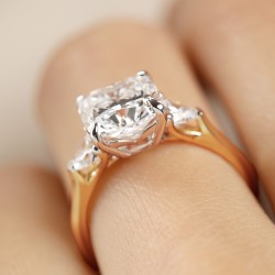 Pierścionek z diamentami laboratoryjnymi (R100737 YW LGD 3,00ct) : 10 - zdjęcie: 7