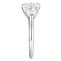 Pierścionek z diamentami laboratoryjnymi (R100737 W LGD 3,01ct) - zdjęcie: 5