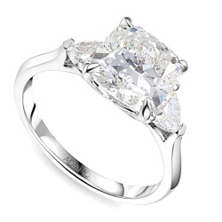 Pierścionek z diamentami laboratoryjnymi (R100737 W LGD 3,01ct) - zdjęcie: 2