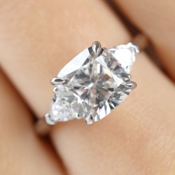 Pierścionek z diamentami laboratoryjnymi (R100737 W LGD 3,01ct) - zdjęcie: 7