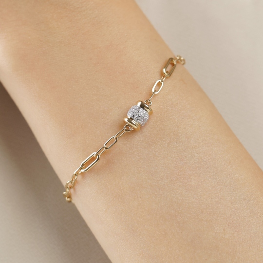 Bransoletka z diamentami (B09907 Y)