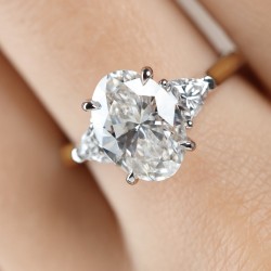 Pierścionek z diamentami laboratoryjnymi (R100736 YW LGD 3,03ct) : 10 - zdjęcie: 6