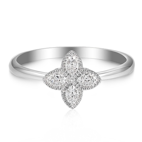 Pierścionek z diamentami (R98895 W)