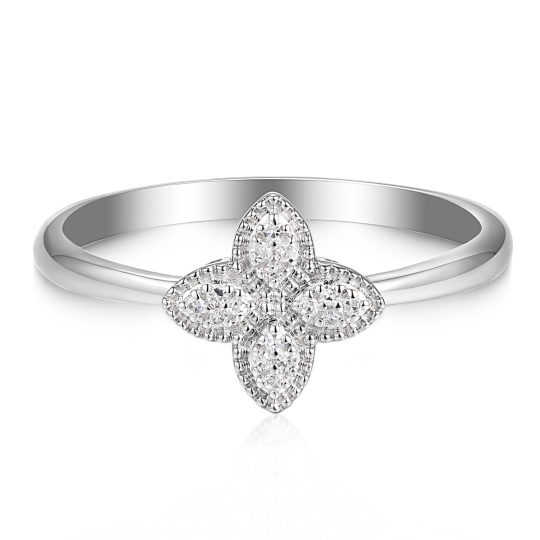 Pierścionek z diamentami (R98895 W): 10