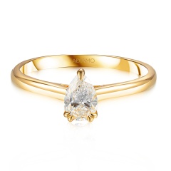 Pierścionek z diamentem laboratoryjnym (R96123 Y LGD 0,51ct)