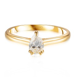 Pierścionek z diamentem laboratoryjnym (R96123 Y LGD 0,51ct): 10 - zdjęcie: 3