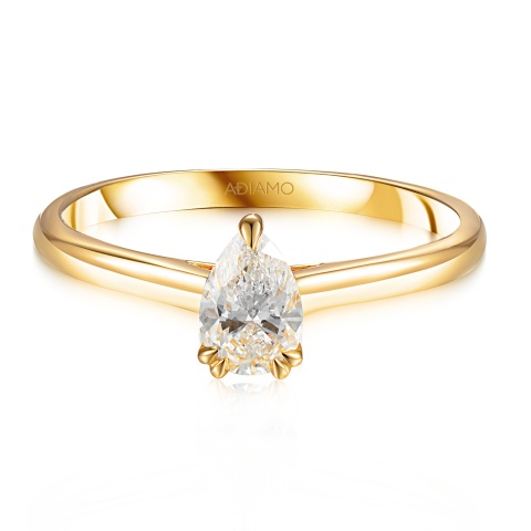 Pierścionek z diamentem laboratoryjnym (R96123 Y LGD 0,51ct)