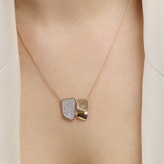 Naszyjnik z diamentami (N12525 Y)