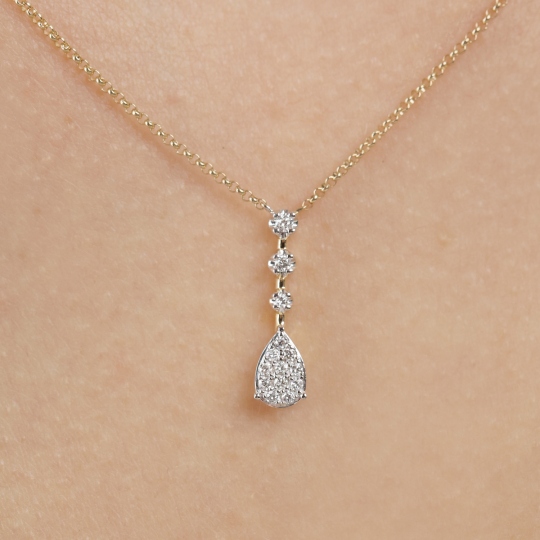 Naszyjnik z diamentami (N12481 Y)