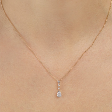 Naszyjnik z diamentami (N12481 Y)