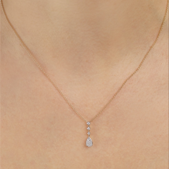 Naszyjnik z diamentami (N12481 Y)