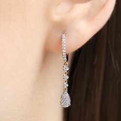 Kolczyki z diamentami (E99063 Y A) - zdjęcie: 3