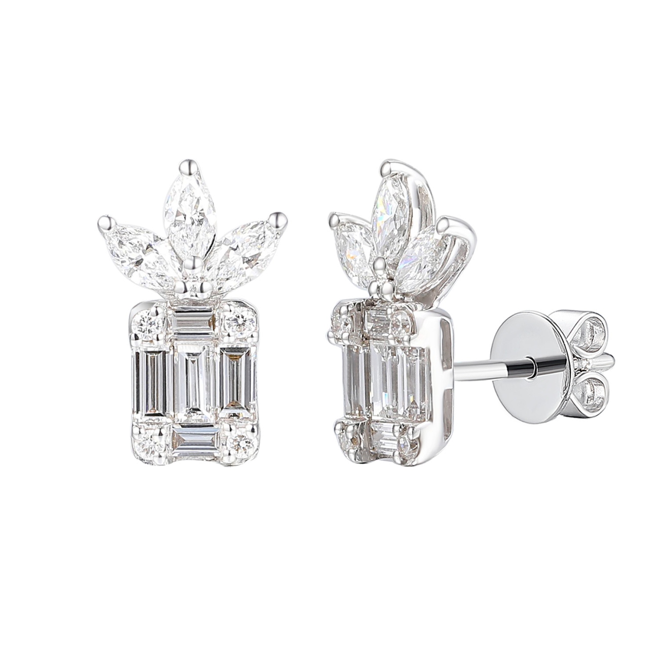 Kolczyki z diamentami laboratoryjnymi (E100008 W S LGD)