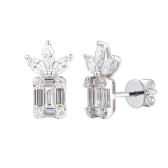 Kolczyki z diamentami laboratoryjnymi (E100008 W S LGD)
