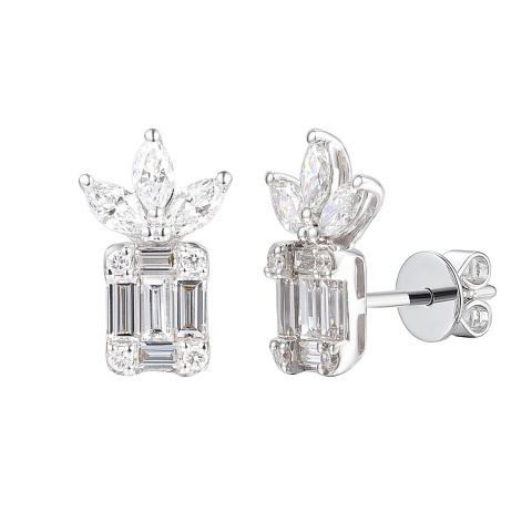 Kolczyki z diamentami laboratoryjnymi (E100008 W S LGD)