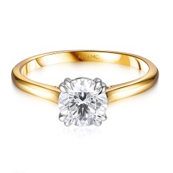 Pierścionek z diamentem laboratoryjnym (R99994 YW LGD 1,01ct): 12 - zdjęcie: 3