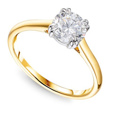 Pierścionek z diamentem laboratoryjnym (R99994 YW LGD 1,01ct)