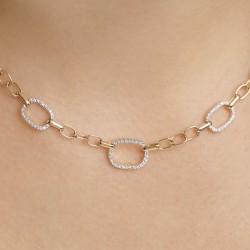 Naszyjnik z diamentami (N12477 Y) - zdjęcie: 4