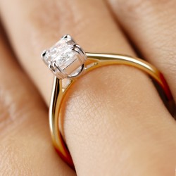 Pierścionek z diamentami laboratoryjnymi (R100580 YW LGD 1,01ct): 10 - zdjęcie: 7