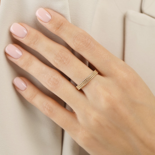 Pierścionek złoty kulki (R10210 Y): 10