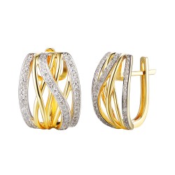 Kolczyki z diamentami (E67881 Y A) - zdjęcie: 2