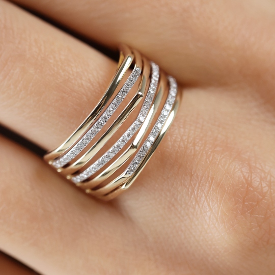 Pierścionek z diamentami (R100447 Y): 10