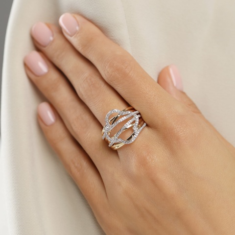 Pierścionek z diamentami (R100448 Y)