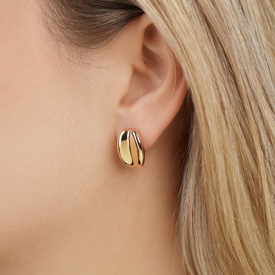 Kolczyki srebrne pozłacane (E100861 Y S 925)