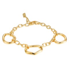 Bransoletka srebrna pozłacana (B10121 Y 925)