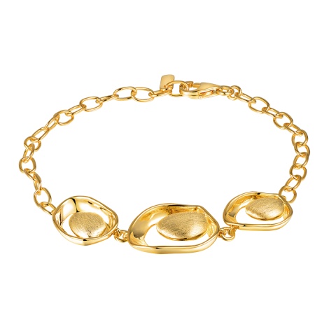 Bransoletka srebrna pozłacana (B10122 Y 925)