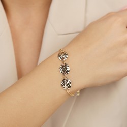 Bransoletka srebrna pozłacana (B10123 Y 925) - zdjęcie: 3