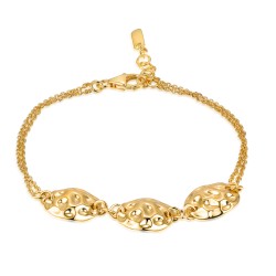 Bransoletka srebrna pozłacana (B10123 Y 925) - zdjęcie: 2