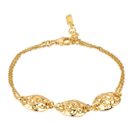 Bransoletka srebrna pozłacana (B10123 Y 925)