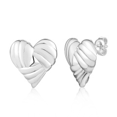 Kolczyki srebrne serca (E100865 W S 925)