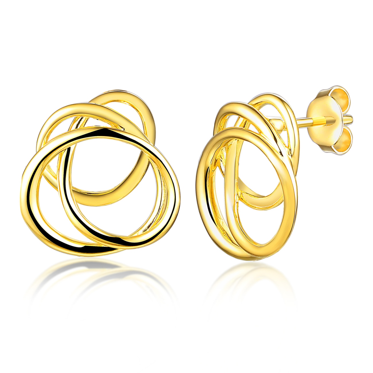 Kolczyki srebrne pozłacane (E100866 Y S 925)