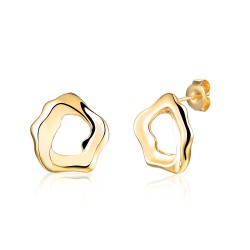 Kolczyki srebrne pozłacane (E100872 Y S 925) - zdjęcie: 2