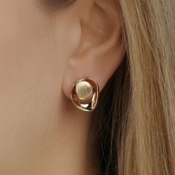 Kolczyki srebrne pozłacane (E100873 Y S 925) - zdjęcie: 3