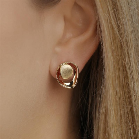 Kolczyki srebrne pozłacane (E100873 Y S 925)